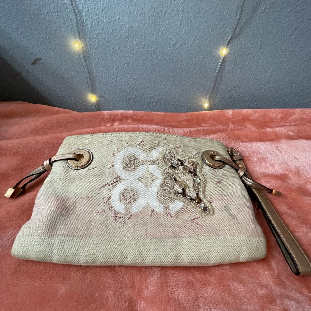 Coach Zipper Pouch Wristlet Handbag Vintage